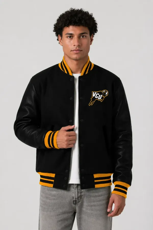 VCU Black Letterman Jacket
