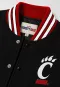 Cincinnati Bearcats Black Wool & Black Leather Crop Top Jacket
