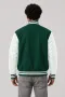 Michigan State Spartans Green Wool & White Leather Varsity Jacket