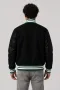 Michigan State Spartans Black Wool & Black Leather Varsity Jacket