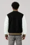 Purdue Boilermakers Black Wool & White Leather Varsity Jacket