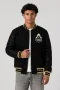 Purdue Boilermakers Black Wool & Black Leather Varsity Jacket