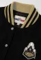 Purdue Boilermakers Black Wool & Black Leather Varsity Jacket