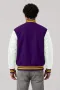 LSU Tigers Purple Wool & Bright White Leather Varsity Jacket
