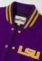 LSU Tigers Purple Wool & Bright White Leather Varsity Jacket