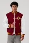 Iowa State Cyclones Cardinal Red Wool & White Leather Varsity Jacket