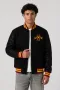 Iowa State Cyclones Black Wool & Black Leather Varsity Jacket