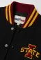 Iowa State Cyclones Black Wool & Black Leather Varsity Jacket