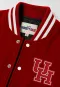 Houston Cougars Scarlet Wool & White Leather Varsity Jacket