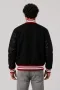 Houston Cougars Black Wool & Black Leather Varsity Jacket