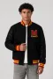 Maryland Terrapins Black Wool & Black Leather Varsity Jacket
