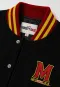 Maryland Terrapins Black Wool & Black Leather Varsity Jacket