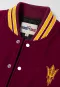 Arizona State Sun Devils Maroon Wool & Bright White Leather Crop Top Varsity Jacket