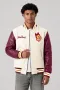 Arizona State Sun Devils Off-White Wool & Maroon Leather Varsity Jacket