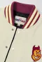 Arizona State Sun Devils Off-White Wool & Maroon Leather Crop Top Varsity Jacket