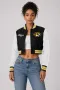 Missouri Tigers Black Wool & Bright White Leather Crop Top Varsity Jacket