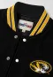 Missouri Tigers Black Wool & Bright White Leather Crop Top Varsity Jacket