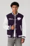 Kansas State Wildcats Purple Wool & Bright White Leather Varsity Jacket