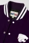 Kansas State Wildcats Purple Wool & Bright White Leather Crop Top Varsity Jacket