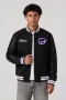 Kansas State Wildcats Black Wool & Black Leather Varsity Jacket
