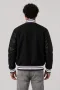Kansas State Wildcats Black Wool & Black Leather Varsity Jacket