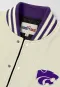 Kansas State Wildcats Off-White Wool & Purple Leather Varsity Jacket