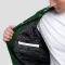 Kelly Green Wool Body & White Faux Leather Sleeves Letterman Jacket
